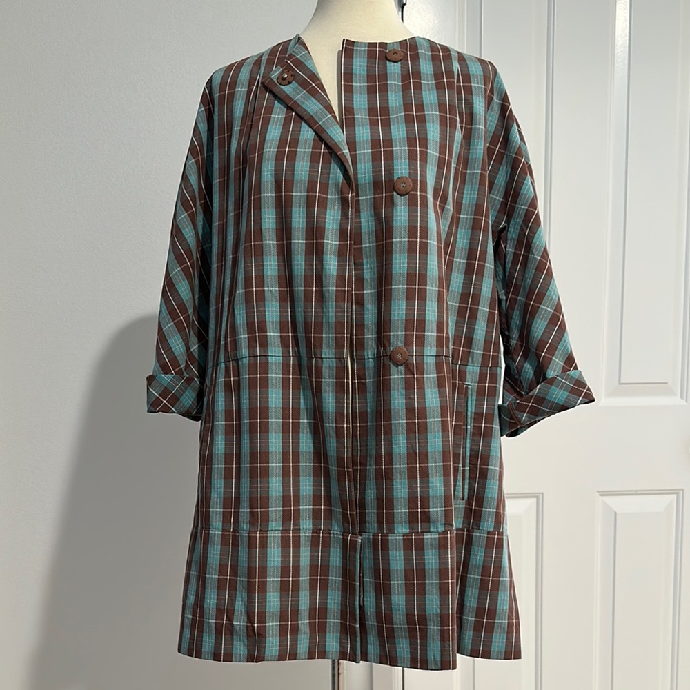 Marni Brown and Blue Trench Coat